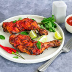 Roasted Whole Chicken Legs, Indian Roast Chicken with Sweet and Sour Sauce