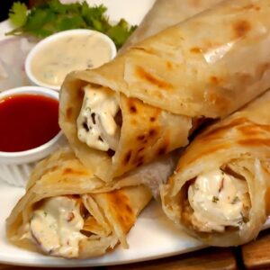 Creamy Malai Chicken Roll