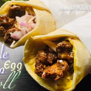 Double Egg Double Chicken Kabab Roll