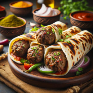 Double Egg Double Mutton Kabab Roll