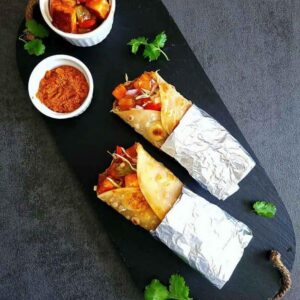 Schezwan Paneer Kathi Roll
