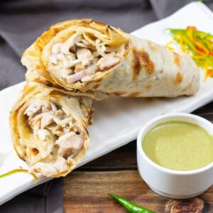 malai chaap kathi roll