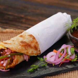single egg chicken tikka roll